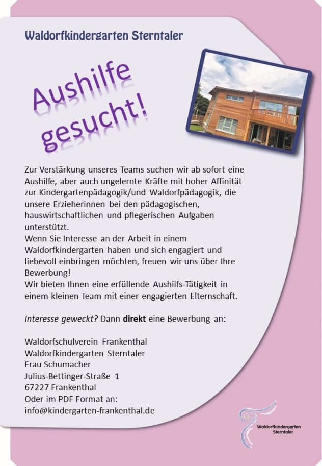 Stellenangebote - Waldorfkindergarten Sterntaler